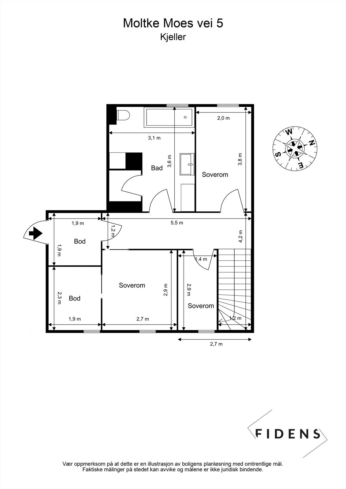 Plantegning kjeller Galleribilde