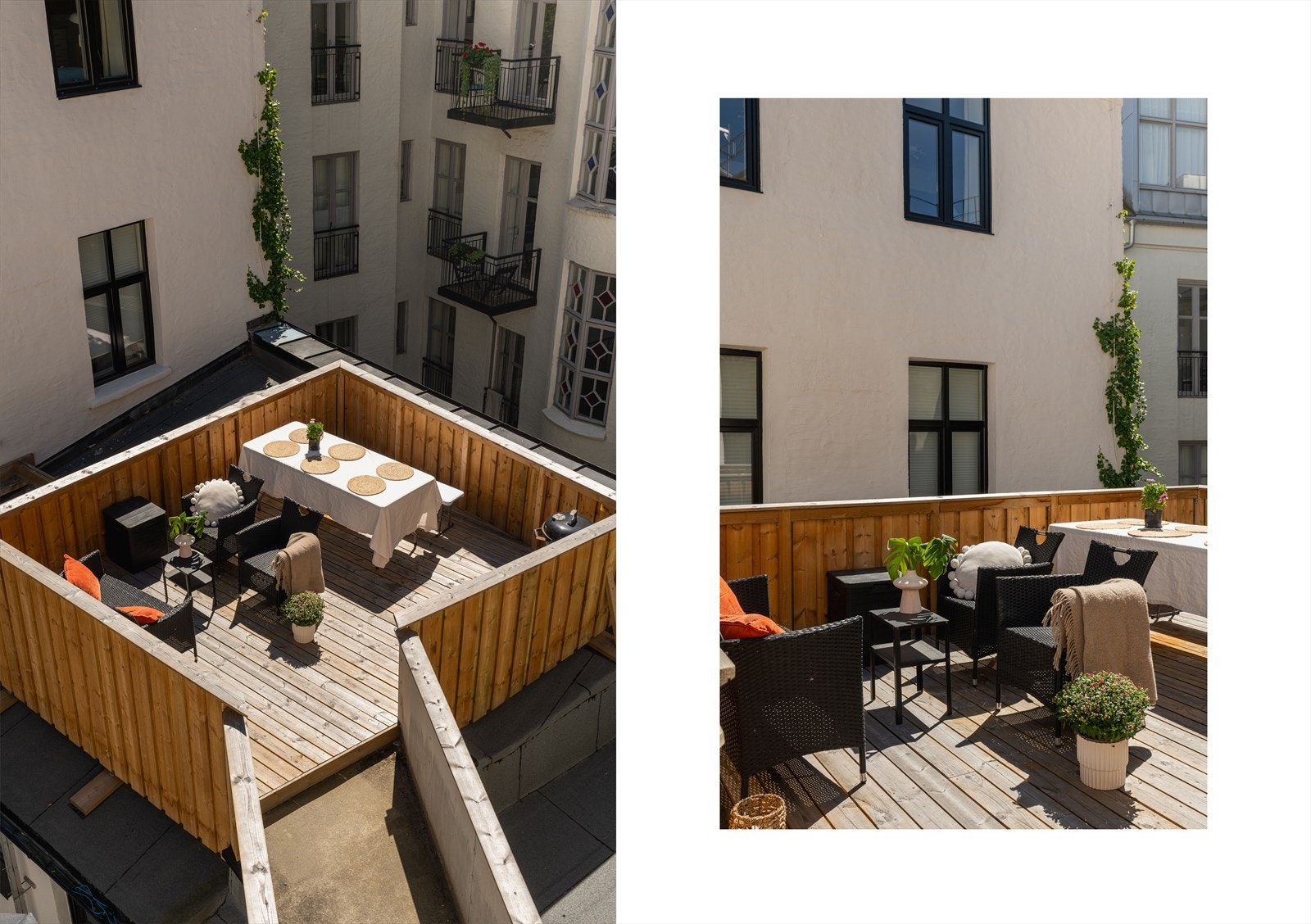 Felles terrasse for beboere i sameiet Galleribilde