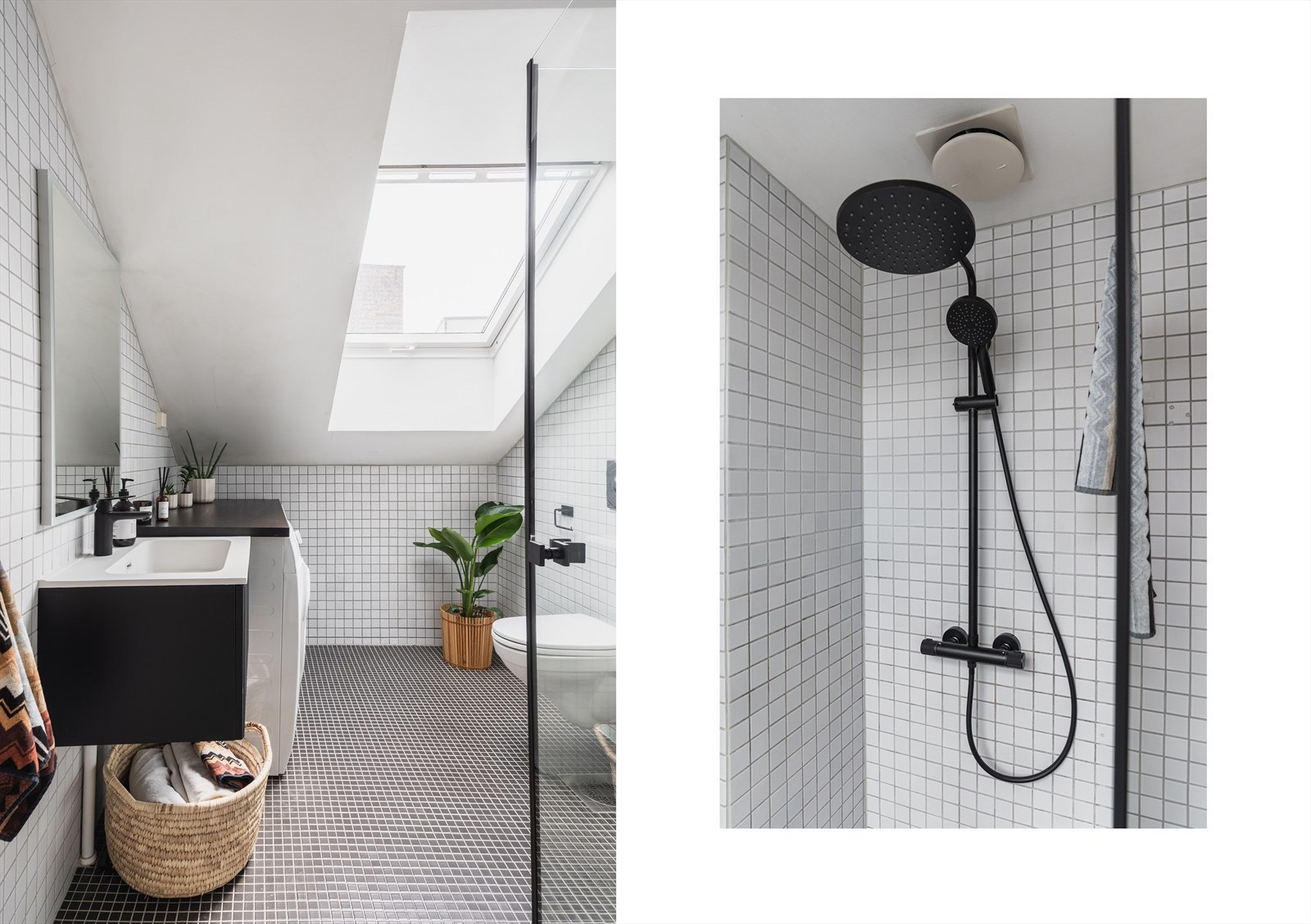 Baderommet er utstyrt med servant med innredning, toalett og dusjnisje med regnfallsdusj. Det ble satt inn nye baderomsmøbler i 2023/2025 Galleribilde