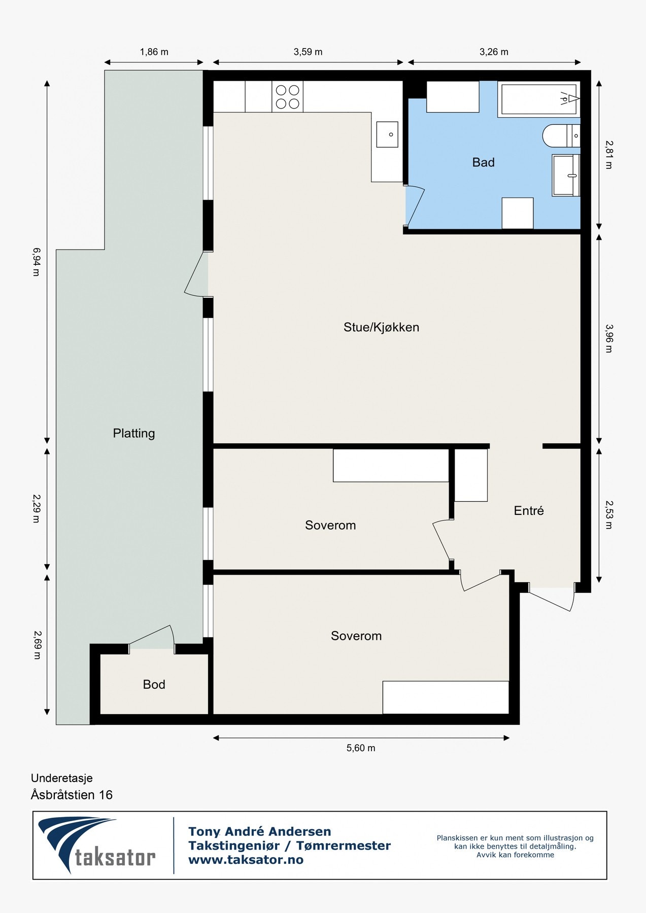 Planskisse Galleribilde