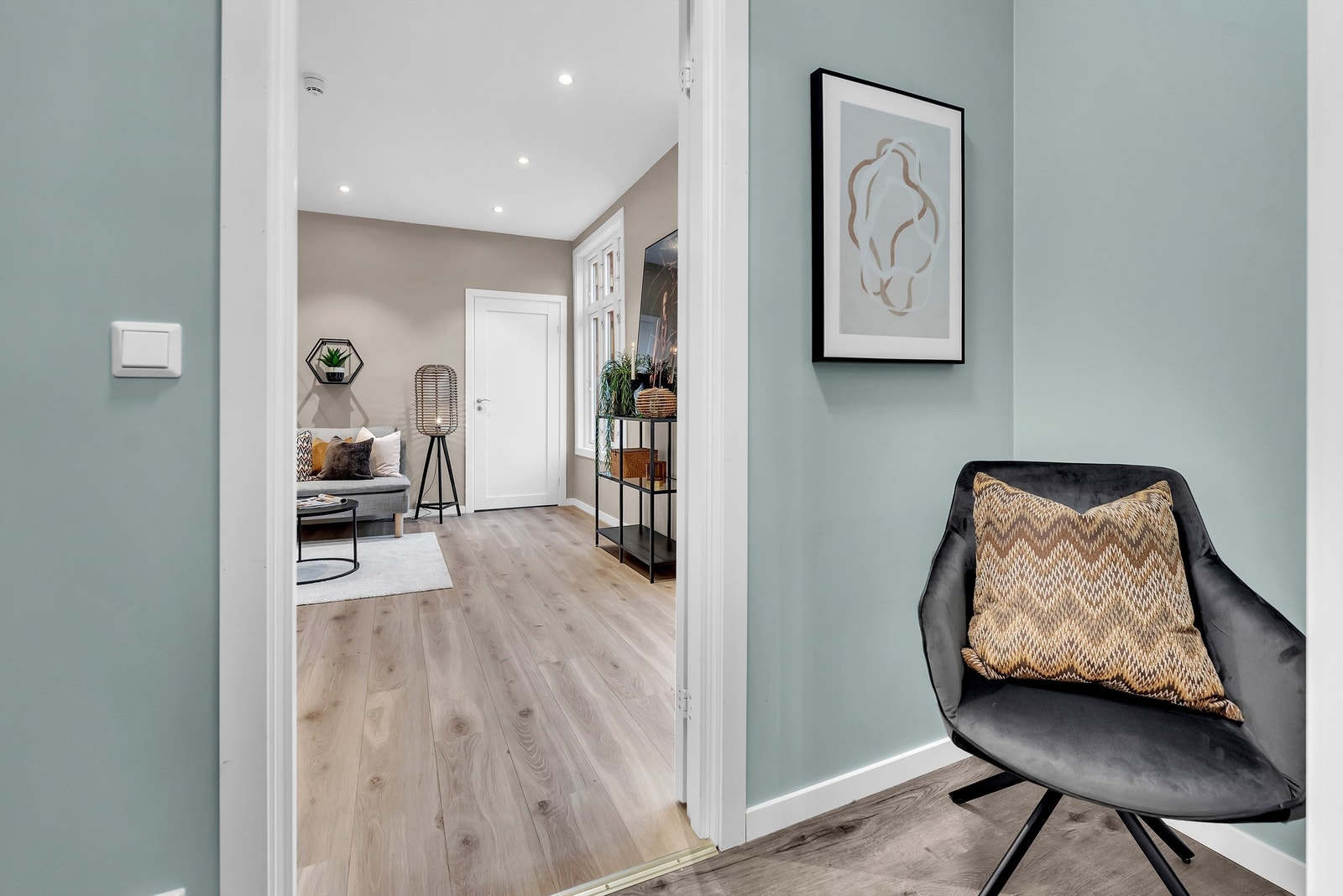 Entrè med tilgang til en flotte stuen Galleribilde