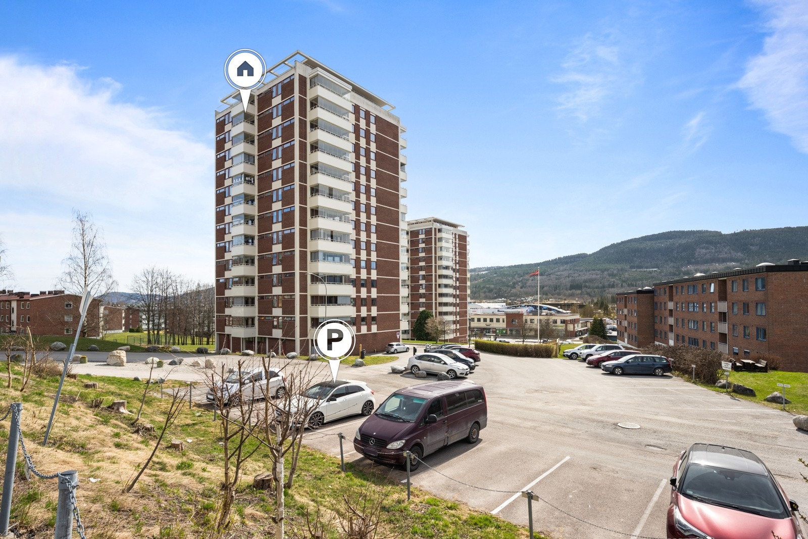 Lys og arealeffektiv 1-roms med innglasset balkong og flott utsikt. Galleribilde