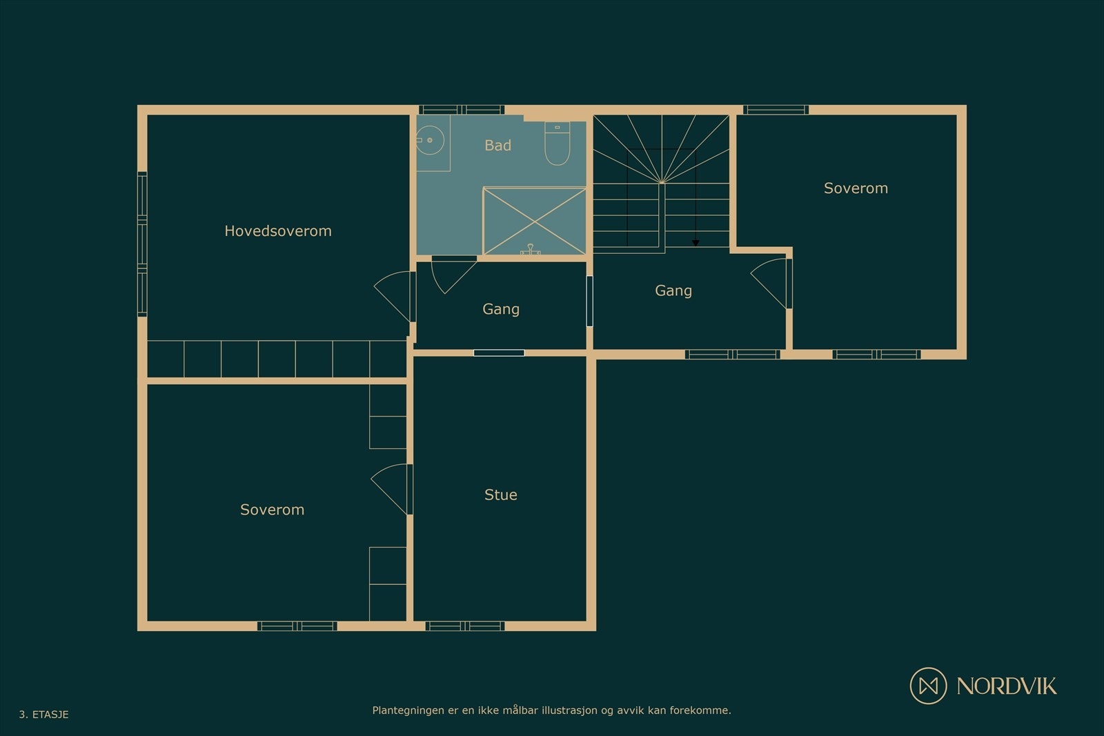 Plantegning 2 etasje Galleribilde