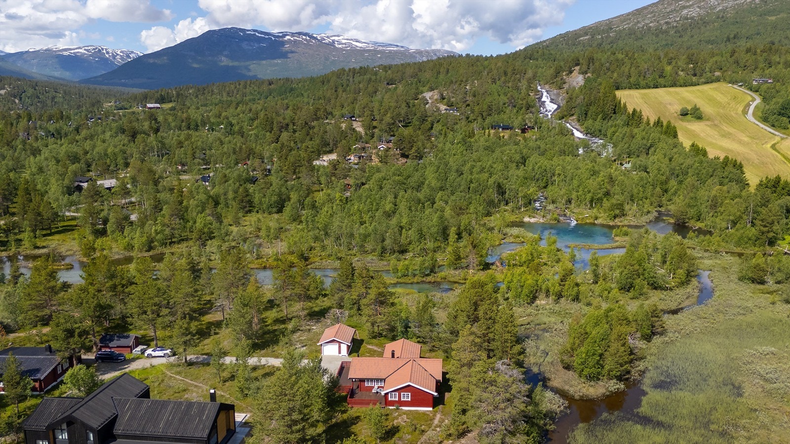 Dronebilde av nærområdet Galleribilde