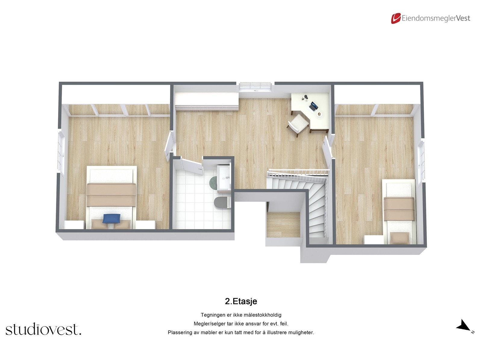 Planskisse 2. etasje Galleribilde