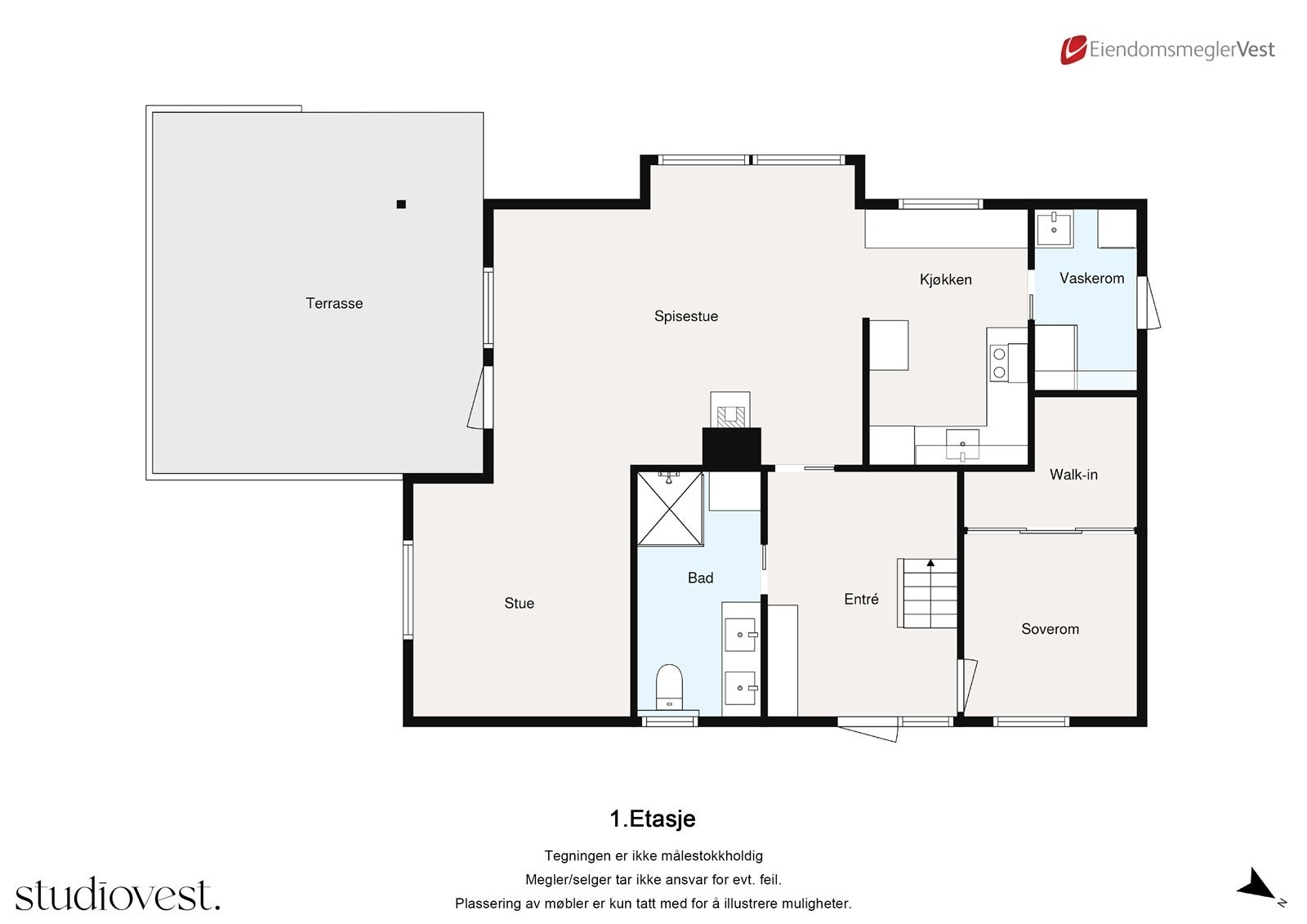 Planskisse 1. etasje Galleribilde