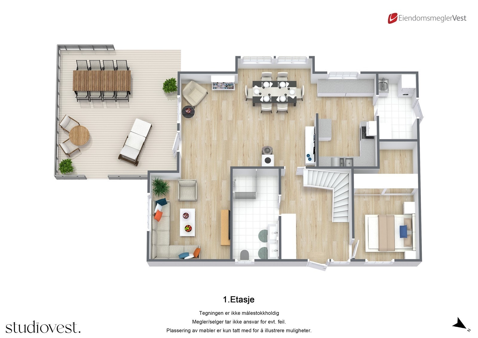 Planskisse 1. etasje Galleribilde