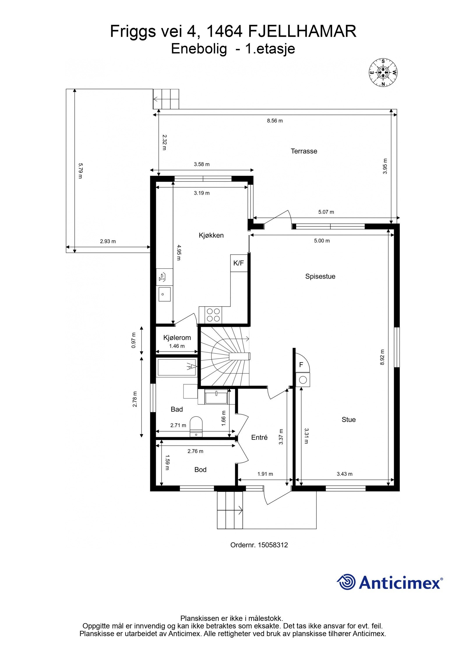 Planskisse 1. etasje. Galleribilde