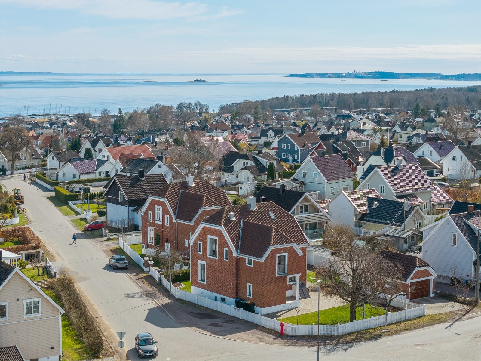 Beliggende syd for Horten sentrum - dette er det nærmeste av de to teglsteinsvillaene Galleribilde