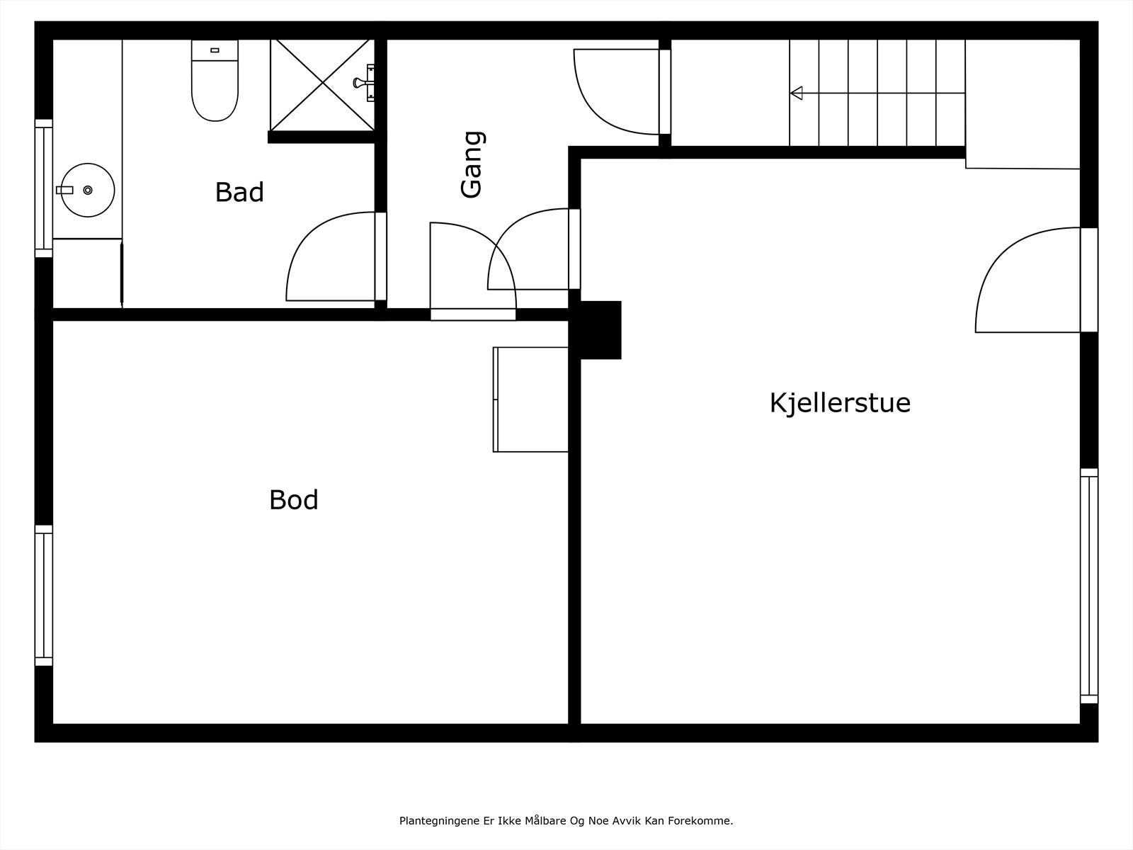 Plantegning kjeller. Galleribilde