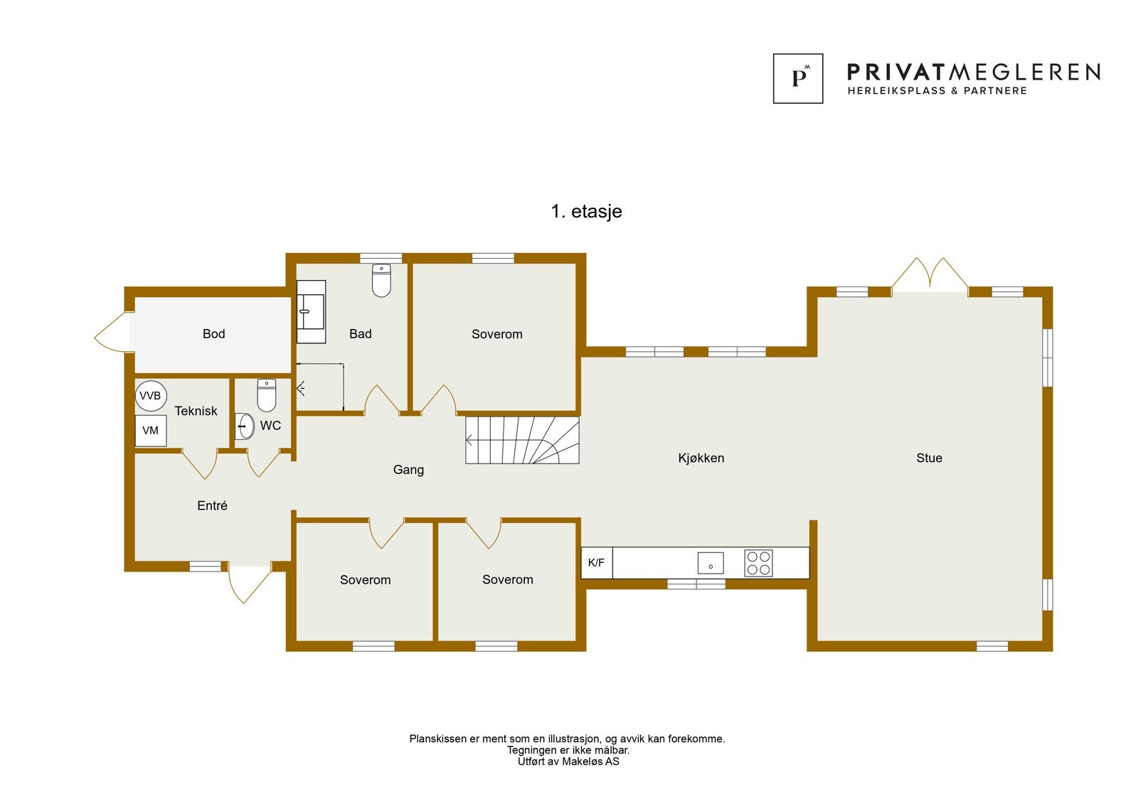 Hovedplan. Avvik vil forekomome. Galleribilde