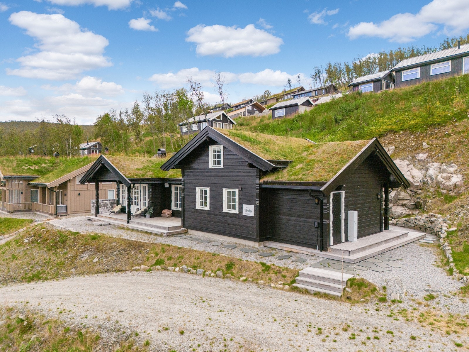 Biloppstillingsplasser til flere biler. Galleribilde