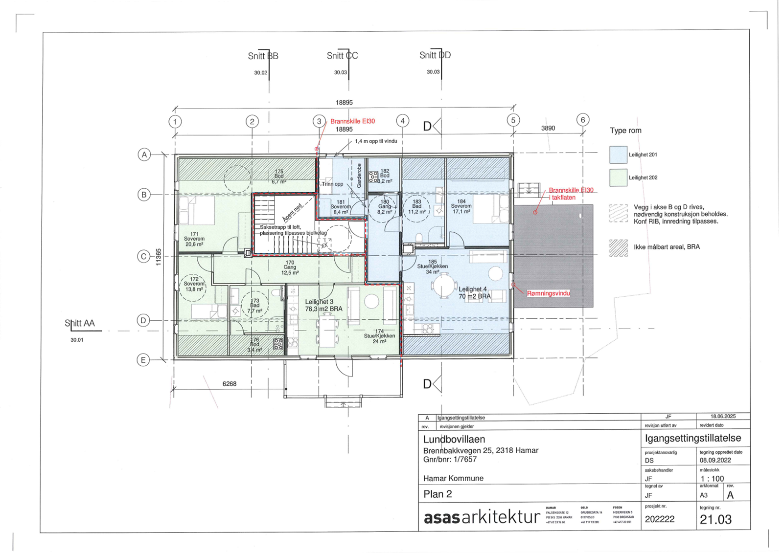 Plantegning 2.etasje Galleribilde