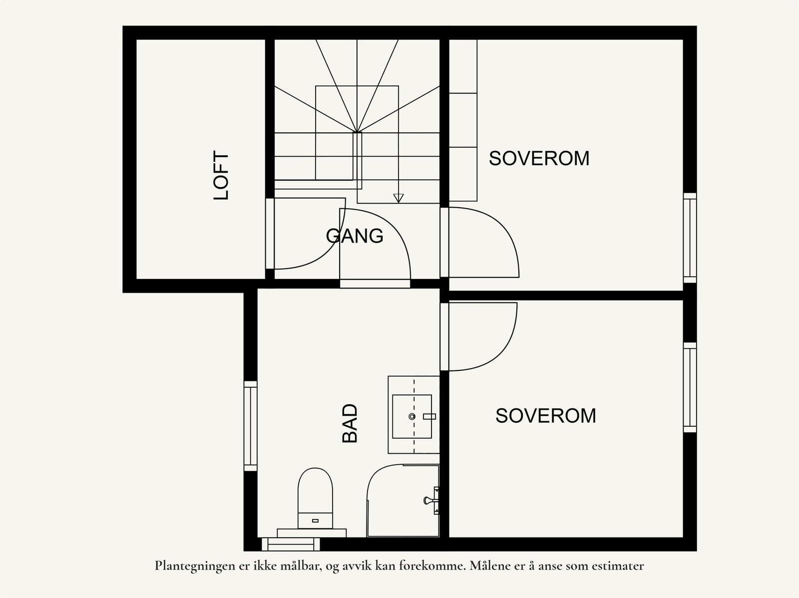 Planløsning loftetasje. Galleribilde