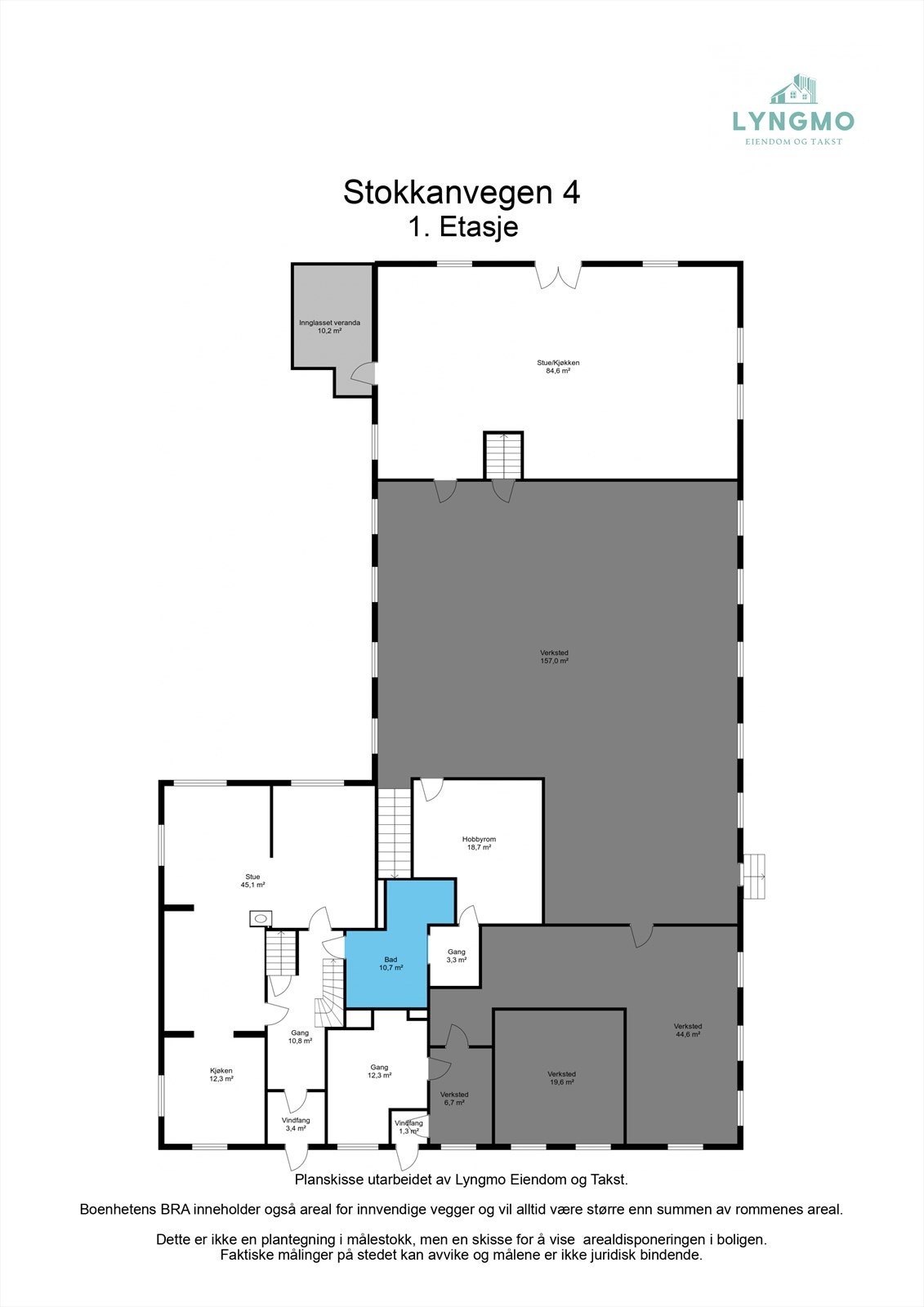Planskisse 1. etasje Galleribilde