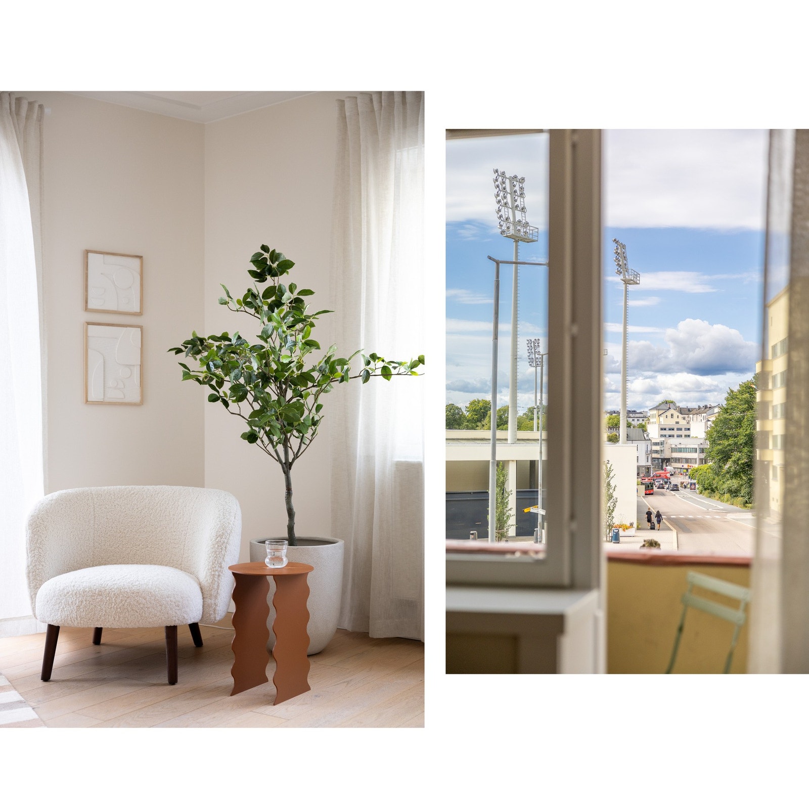 Den skjermede beliggenheten gir et luftig preg. Galleribilde