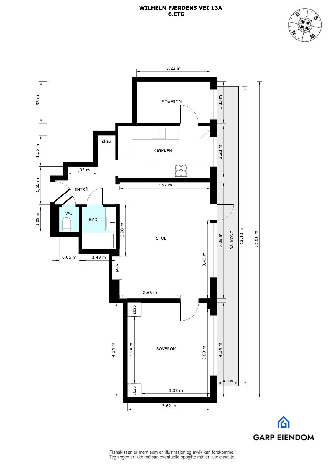 Plantegning Galleribilde