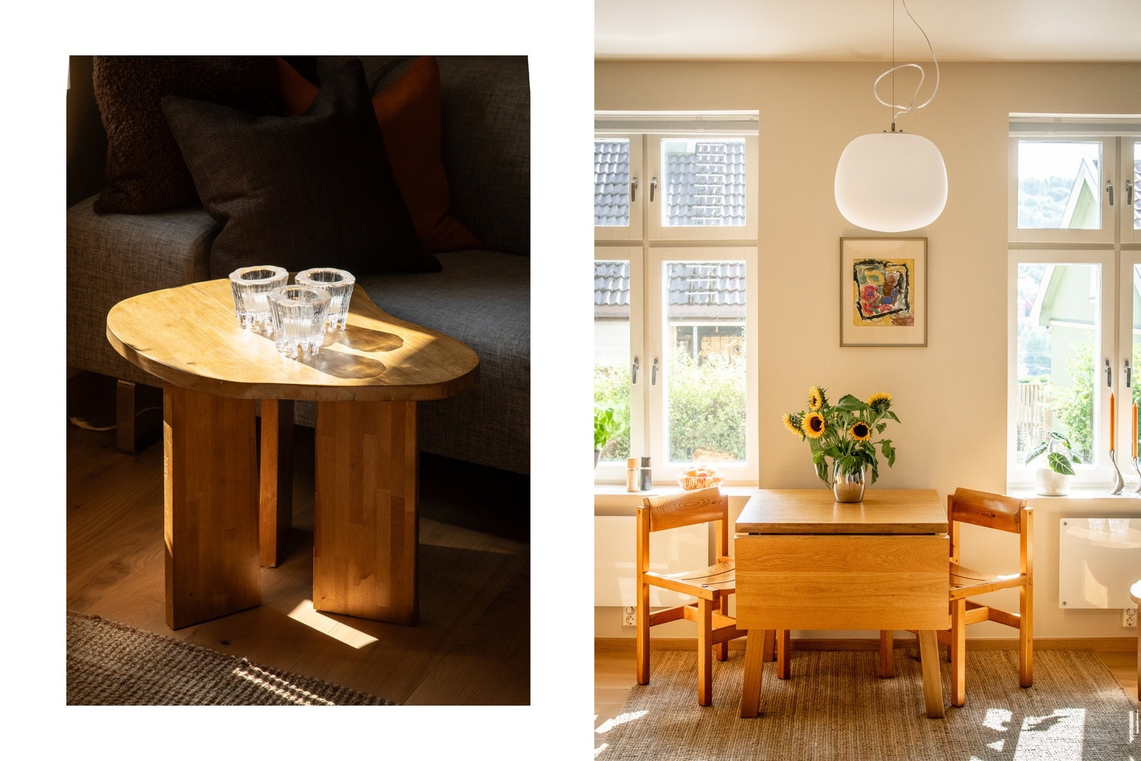 Vinduene har dype karmer og er, som resten av boligen, listefrie. Galleribilde