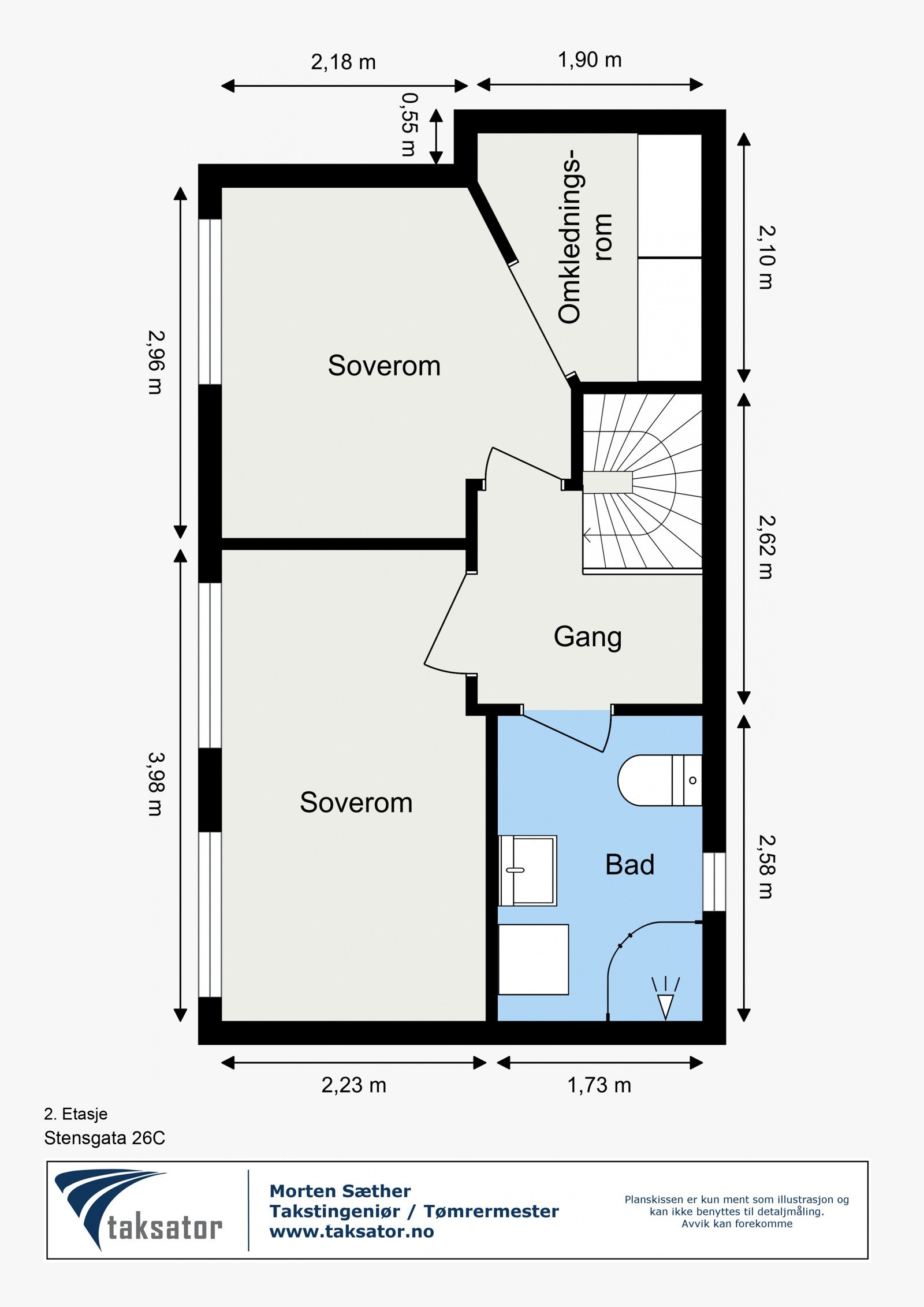Plantegning av 2. etasje Galleribilde