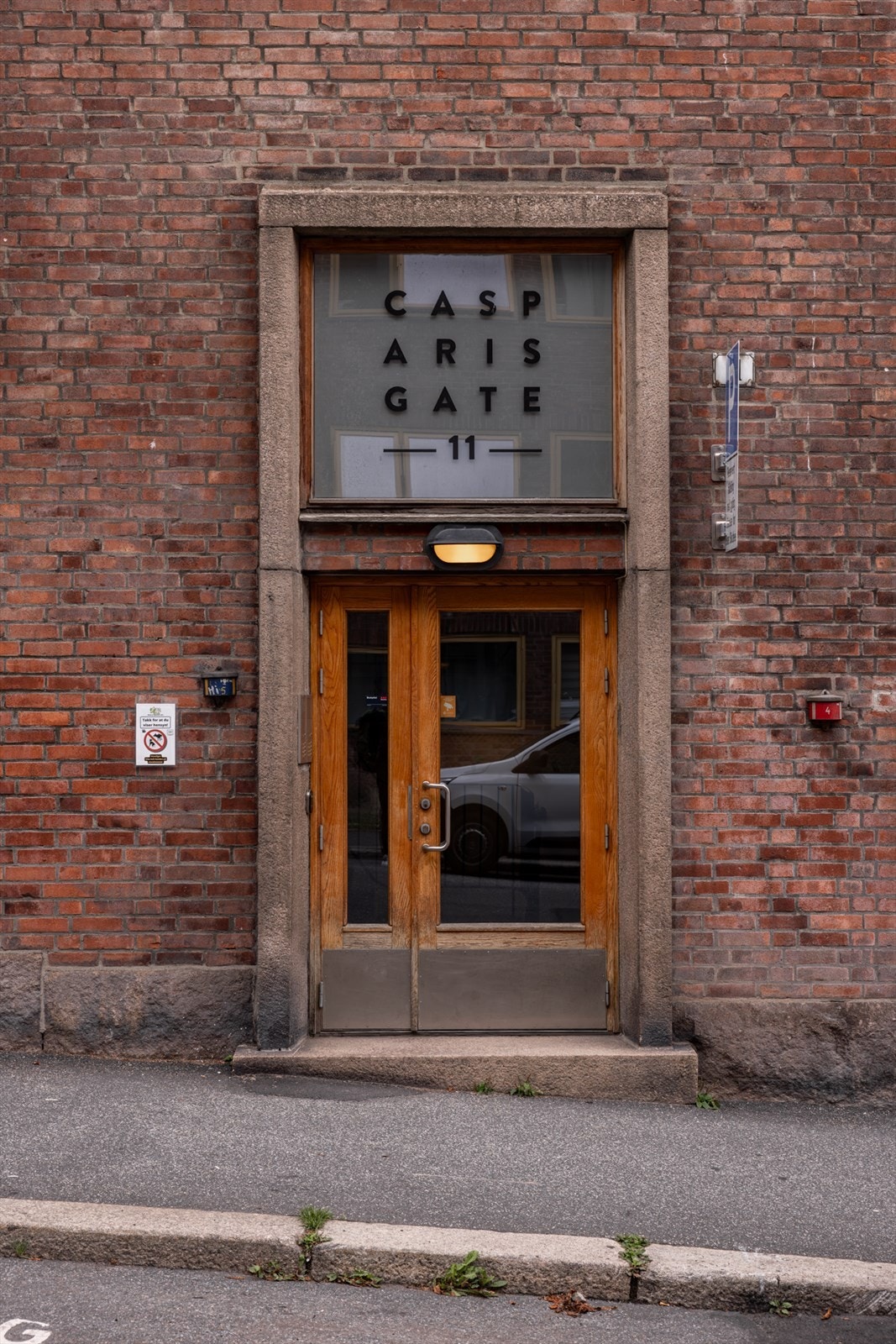 Fasade ved inngangspartiet. Galleribilde