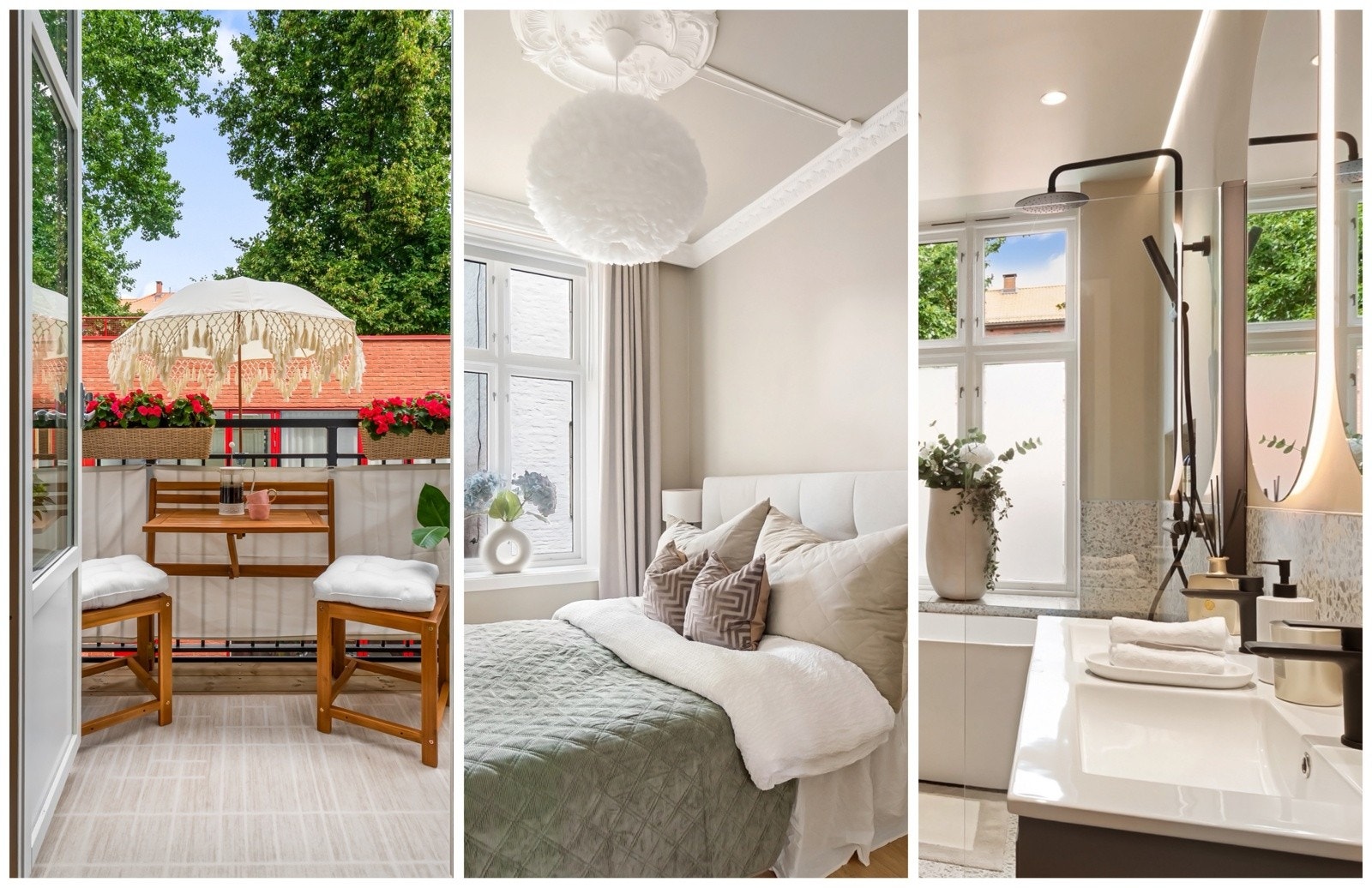 Påkostet og klassisk 3-roms leilighet med gjennomgående høy standard bestående av stue, kjøkken, 2 soverom, bad entrè og 2 boder. Galleribilde