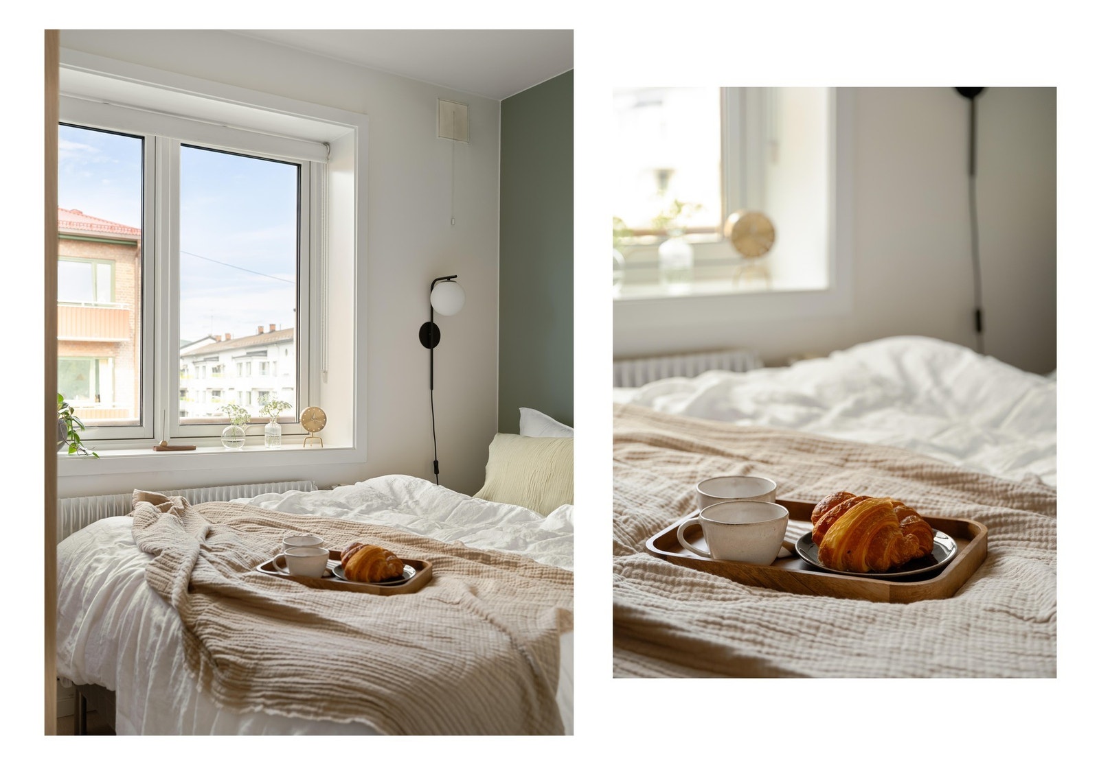 Tips: hold hodet over tallerkenen om du skal spise croissant i sengen. Galleribilde