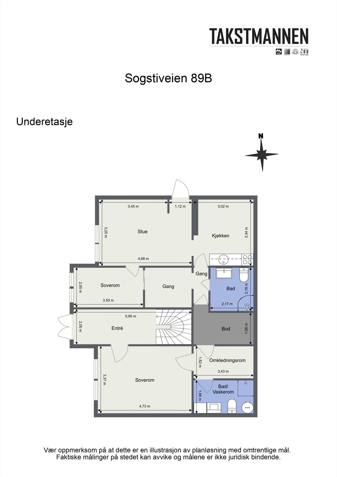 Plantegning underetasje Galleribilde