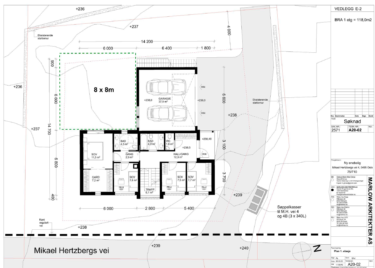 Illustrasjon: 1. etasje utarbeidet av Marlow Arkitekter AS Galleribilde