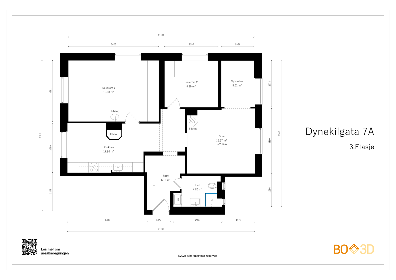 Plantegning, dagens løsning Galleribilde