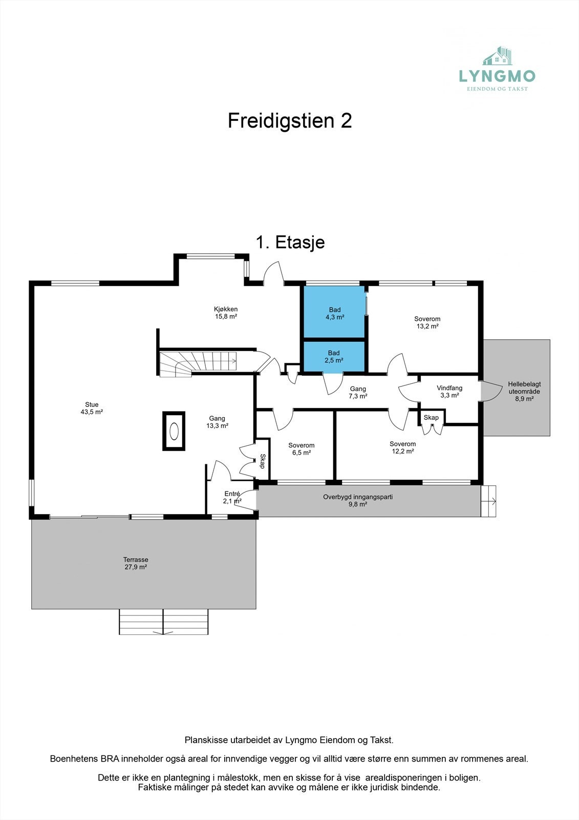 Planskisse 1. etasje. Galleribilde