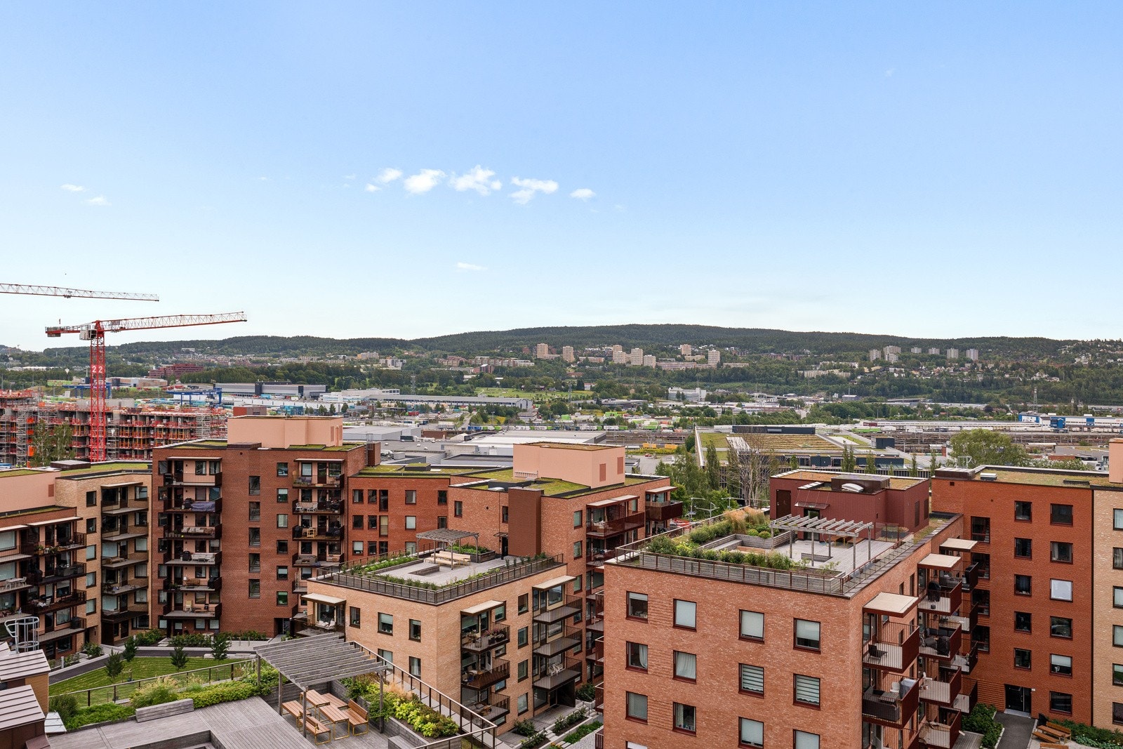 Utsikt fra takterrassen. Galleribilde