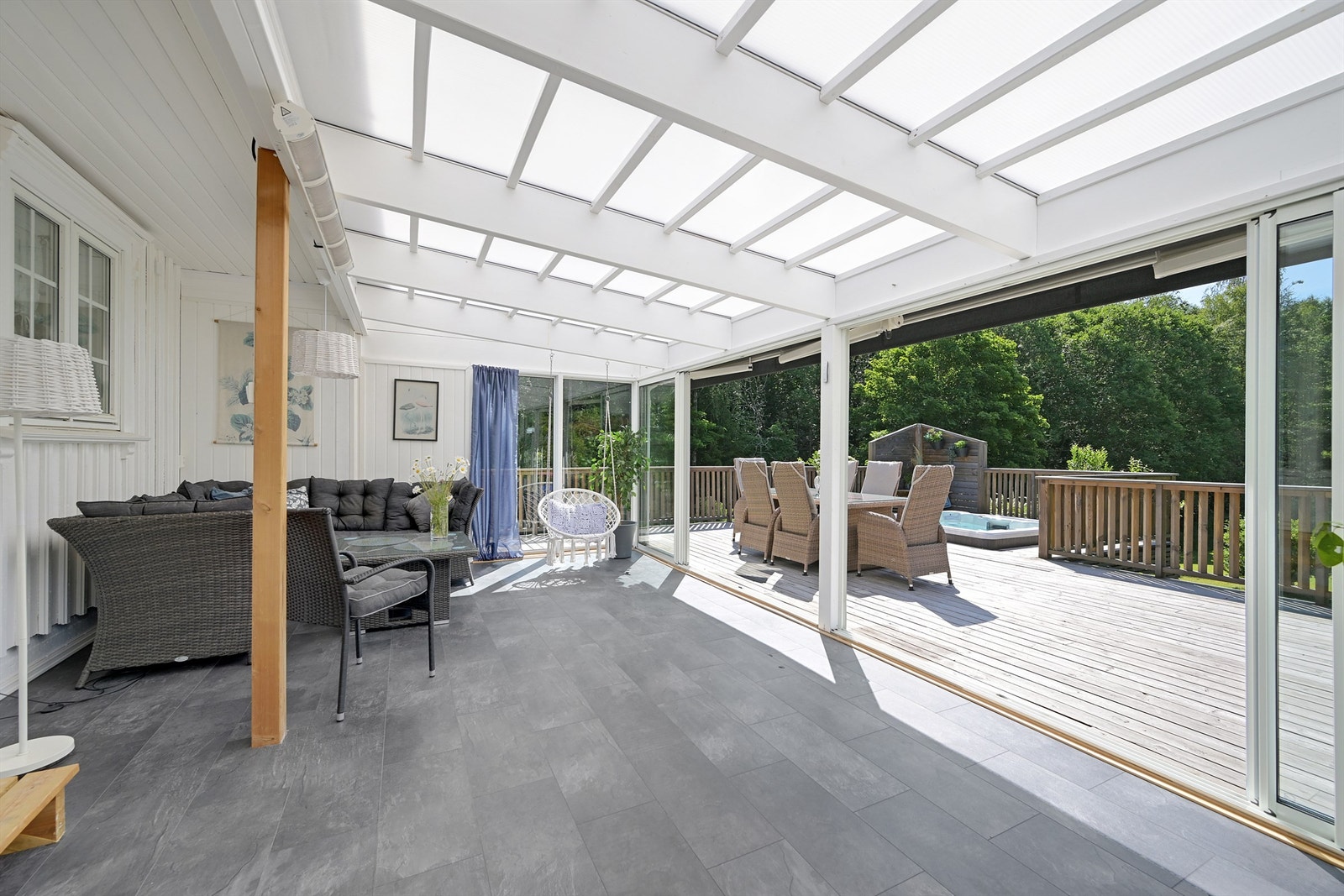 Vinterhage stor dører til terrasse Galleribilde