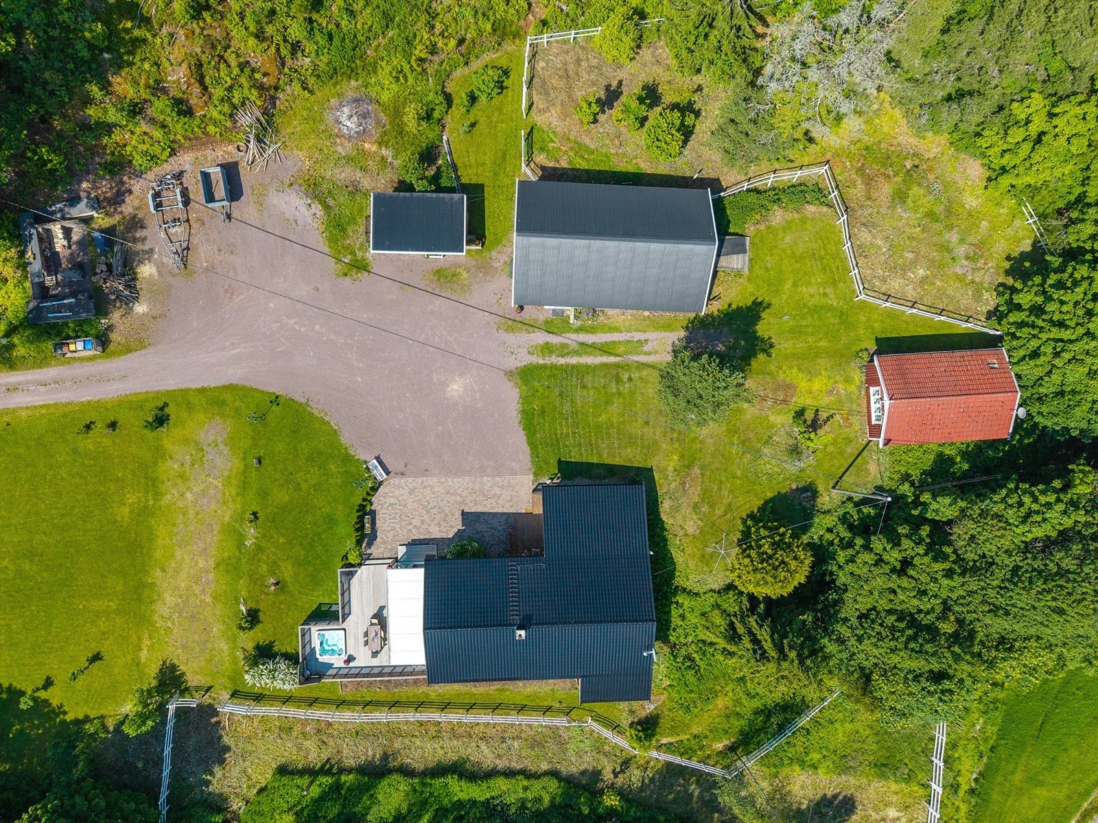 Eiendommen sett ovenfra Galleribilde