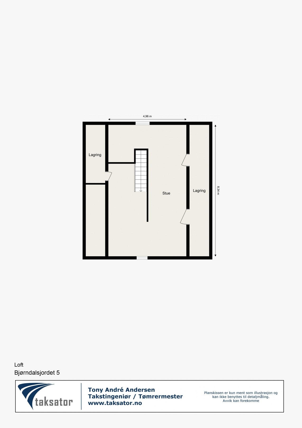 Plantegning loftsetasje Galleribilde