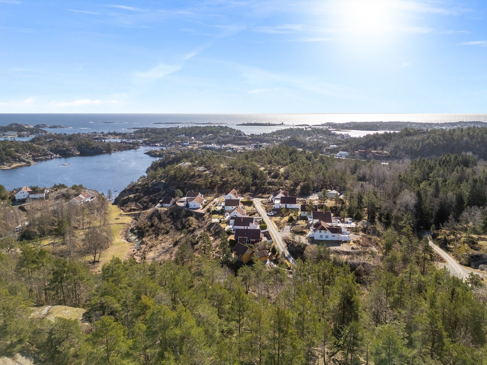 Dronebilde over området Galleribilde
