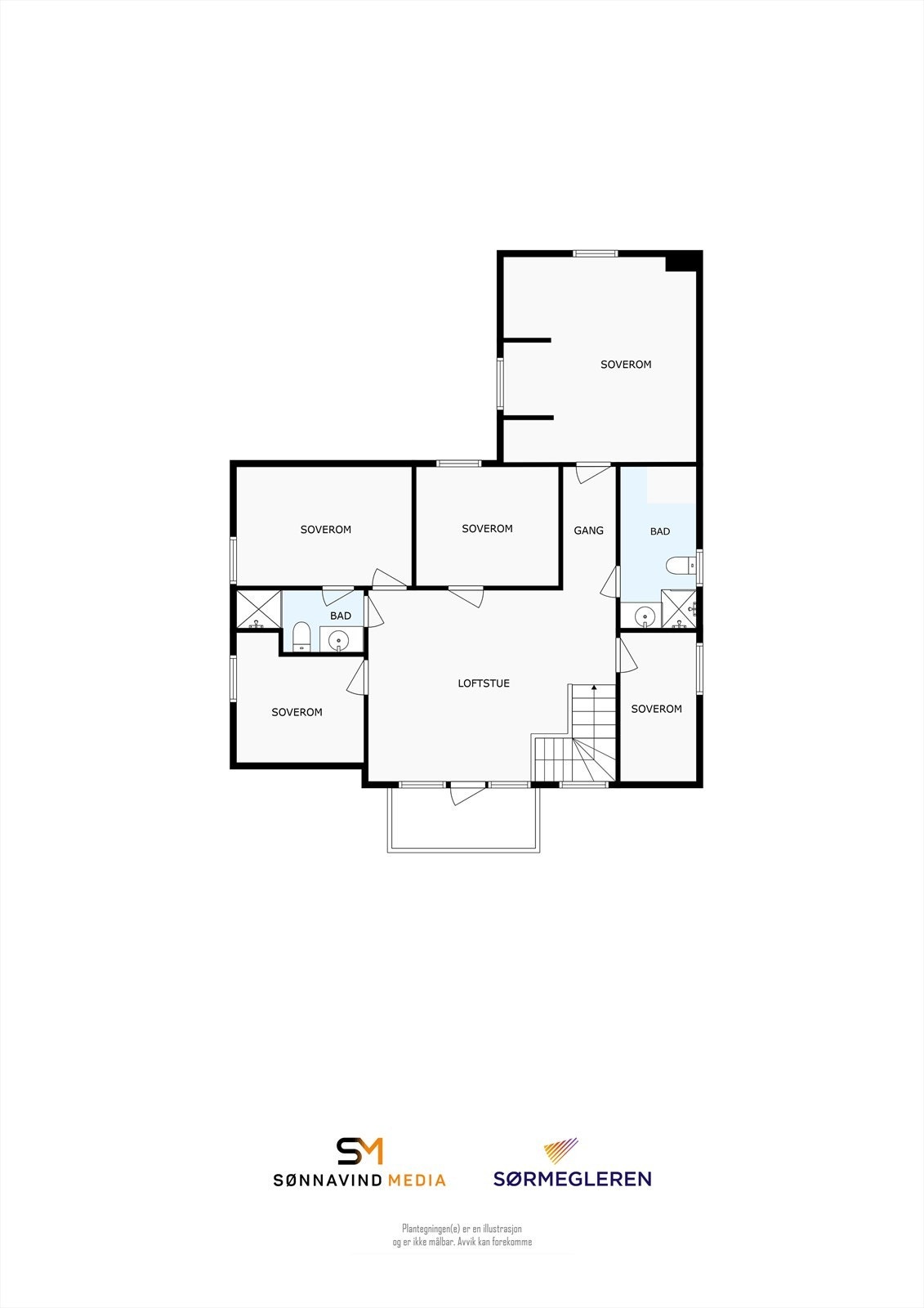 Plantegning 2. etasje Galleribilde