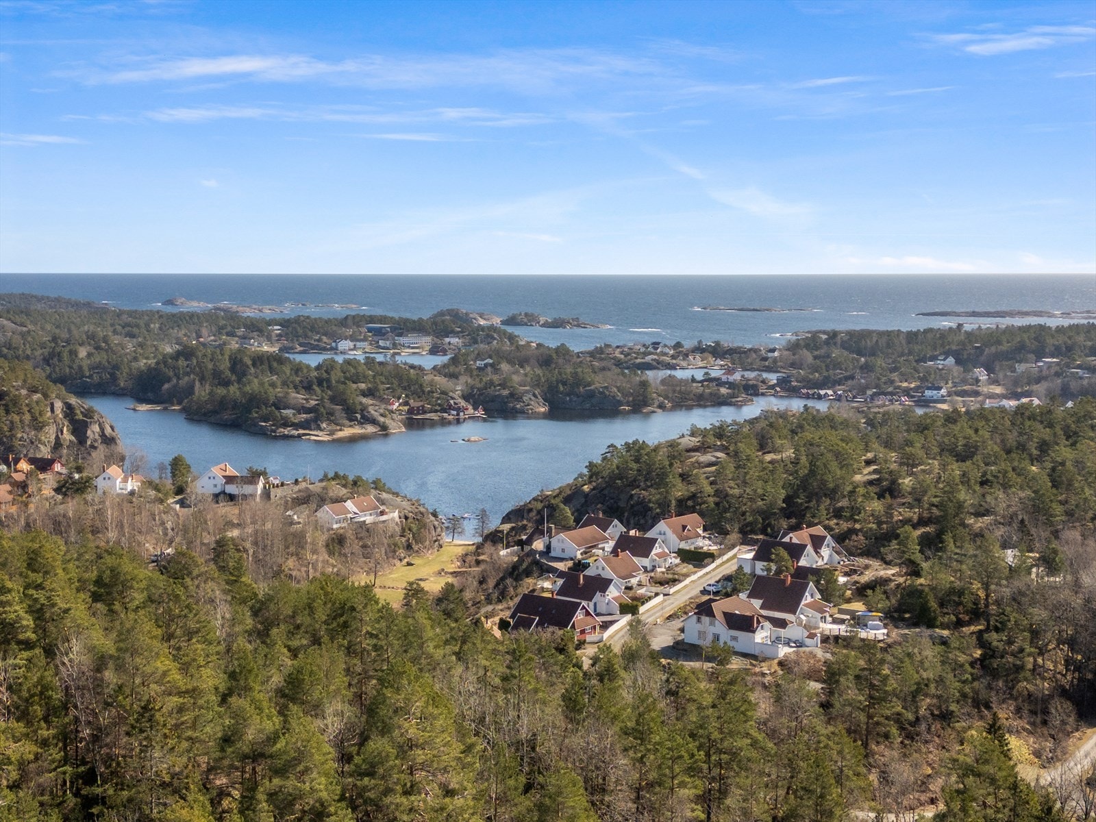 Dronebilde over området Galleribilde