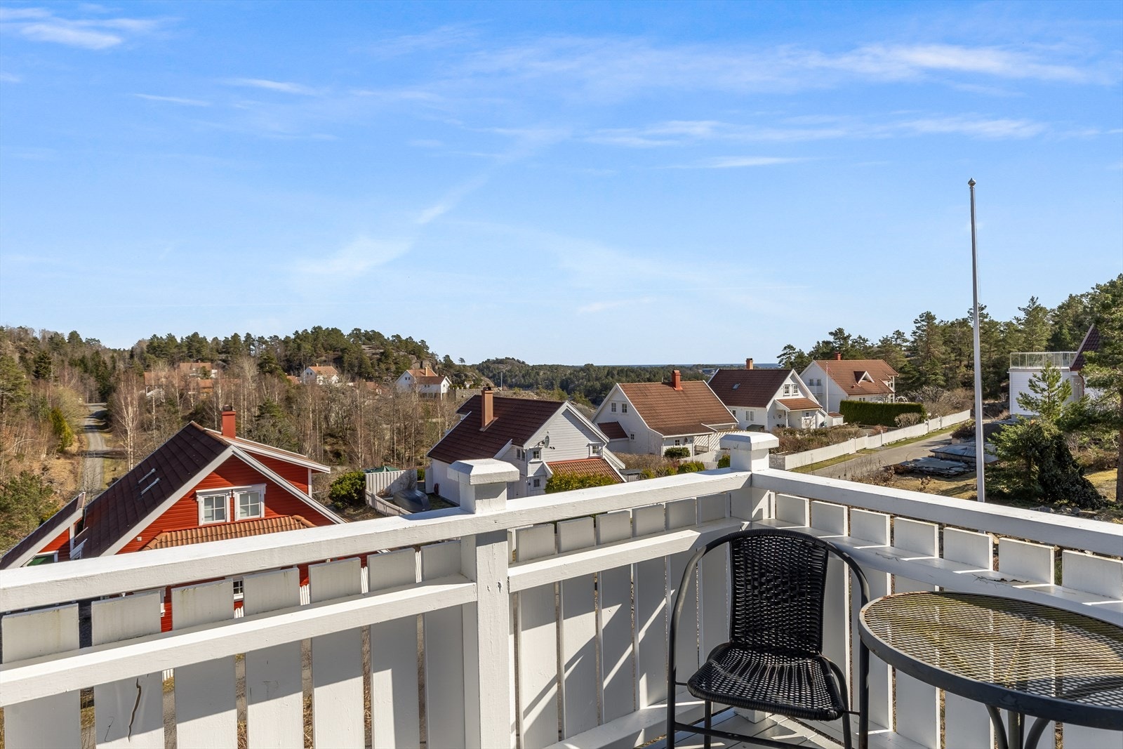 Utsikt fra balkong Galleribilde