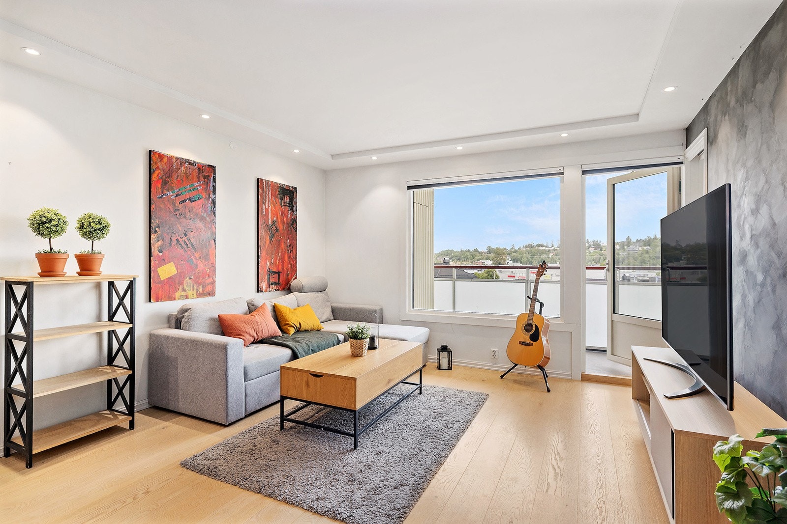 Stue med utgang til balkong Galleribilde