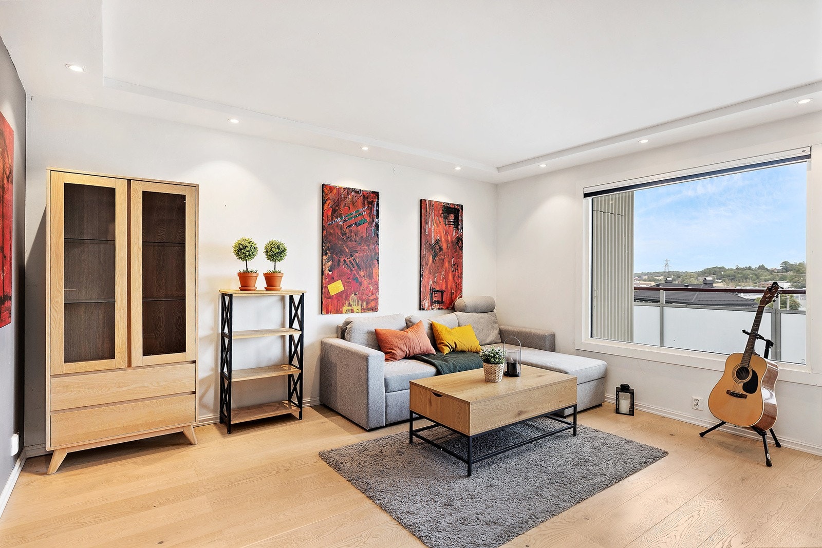 Pen stue med parkett Galleribilde