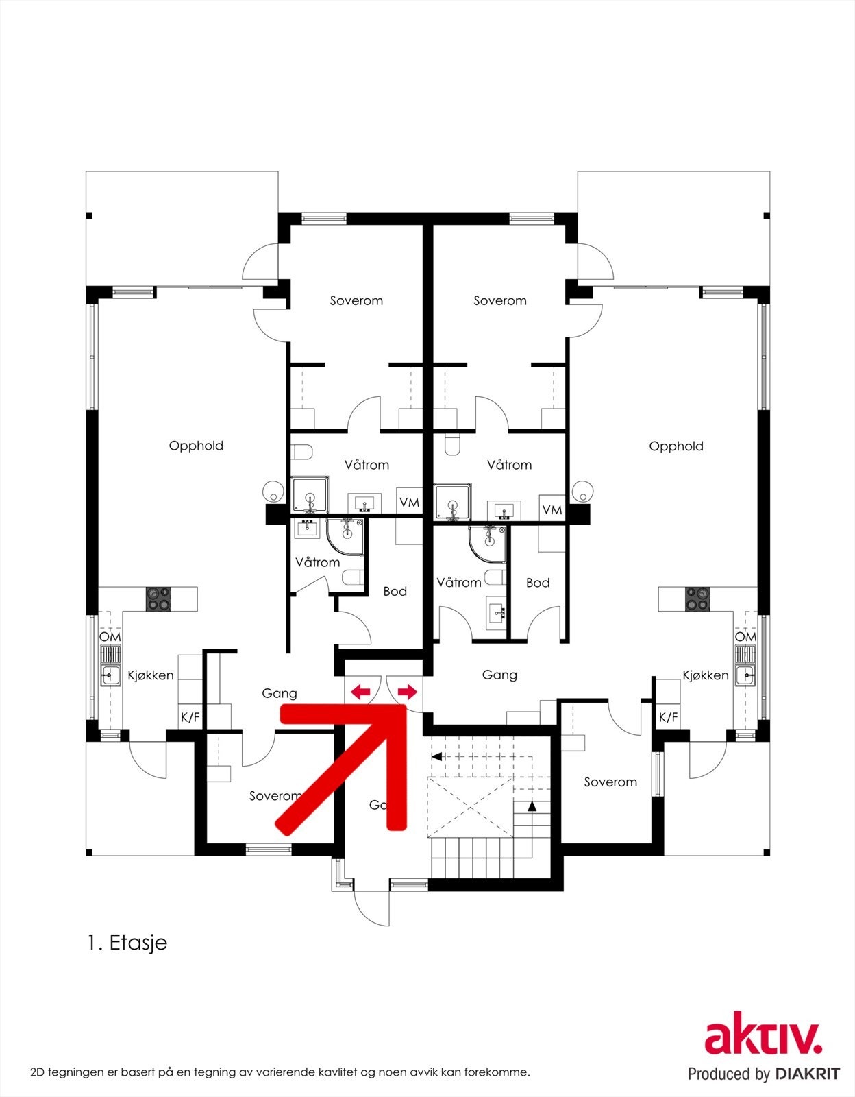 Plantegning 1.etasje Galleribilde