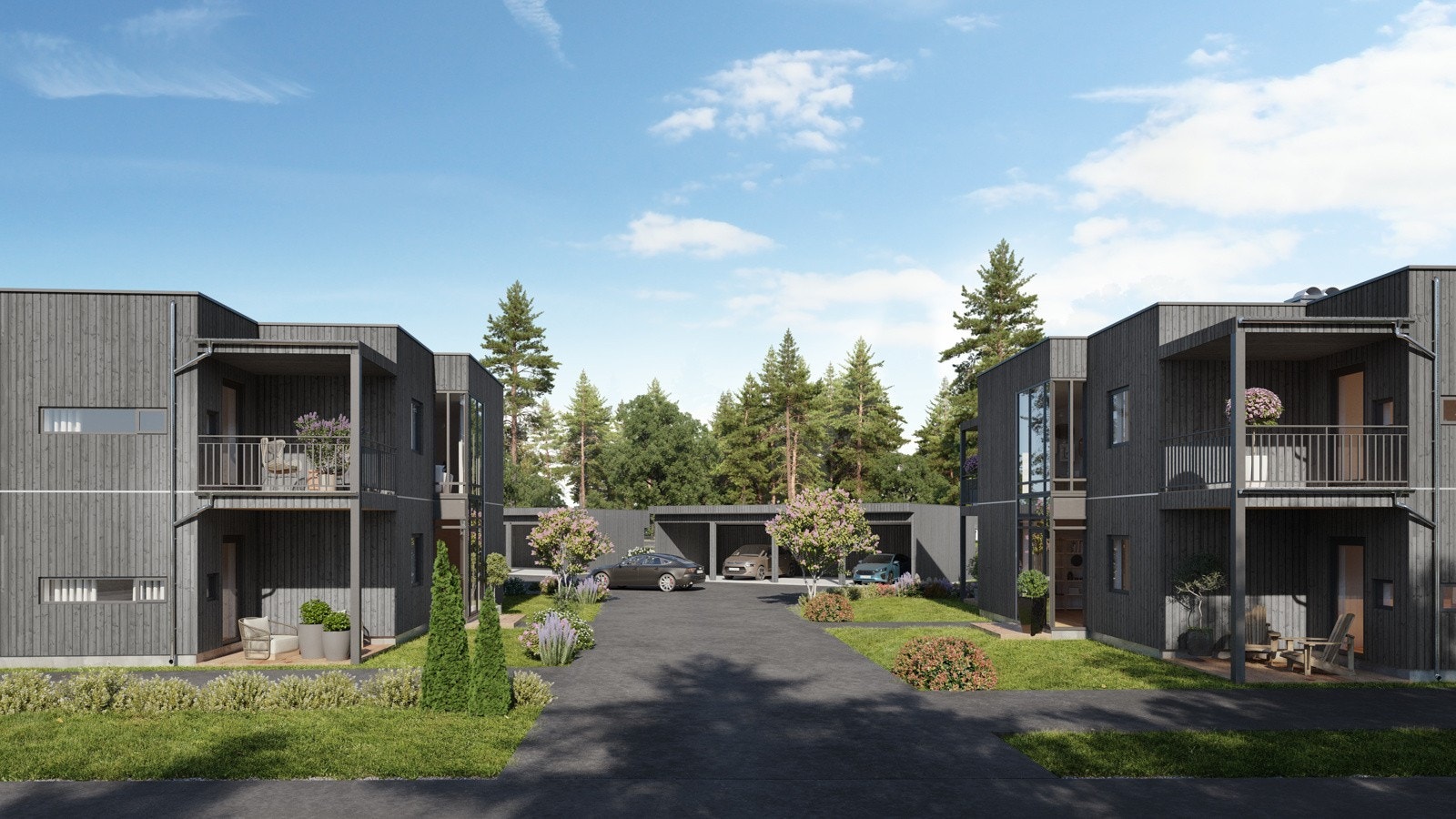 Et nyetablert borettslag hvor alle leiligheter er bygget høy kvalitet og moderne stil Galleribilde