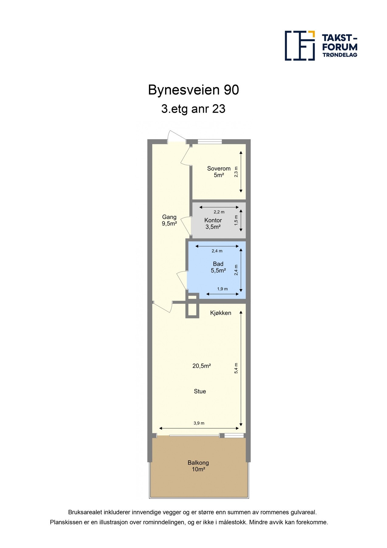 Plantegning 3. etasje. Galleribilde