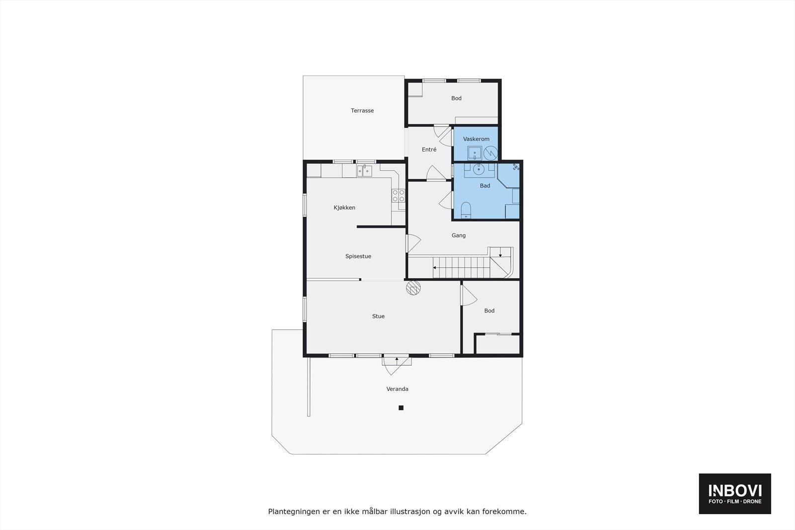 Planskisse - Hovedetasje Galleribilde