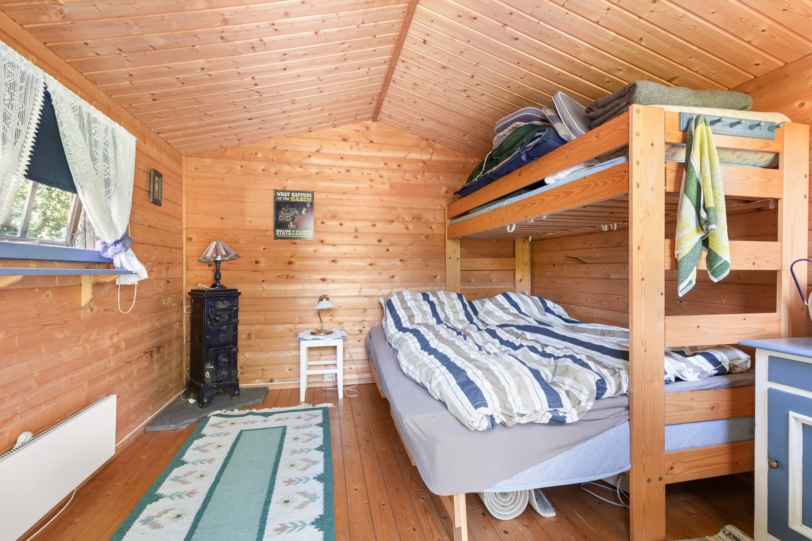 Annekset er isolert og med innlagt strøm, og blir brukt som soveplass året rundt. Galleribilde