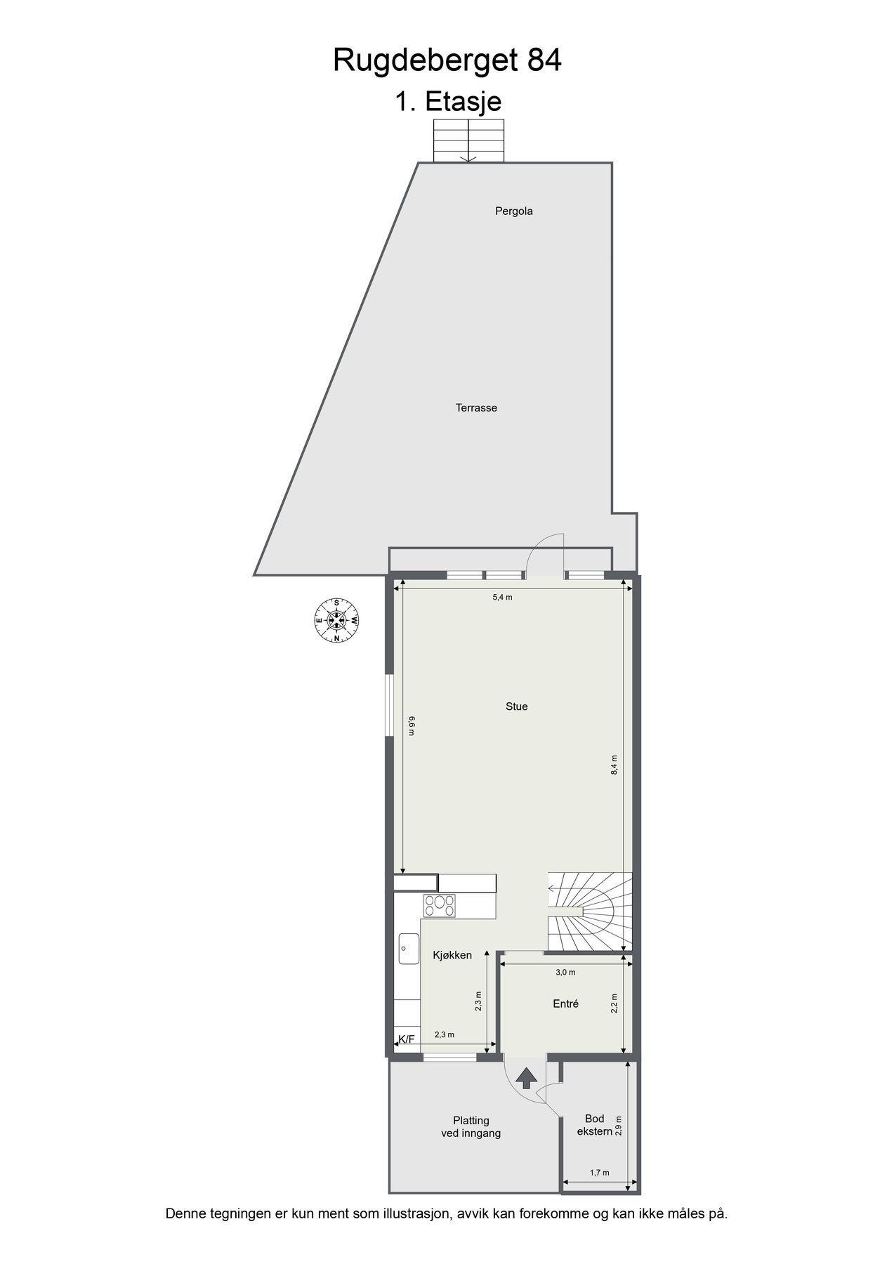 Plantegning 1. etasje Galleribilde
