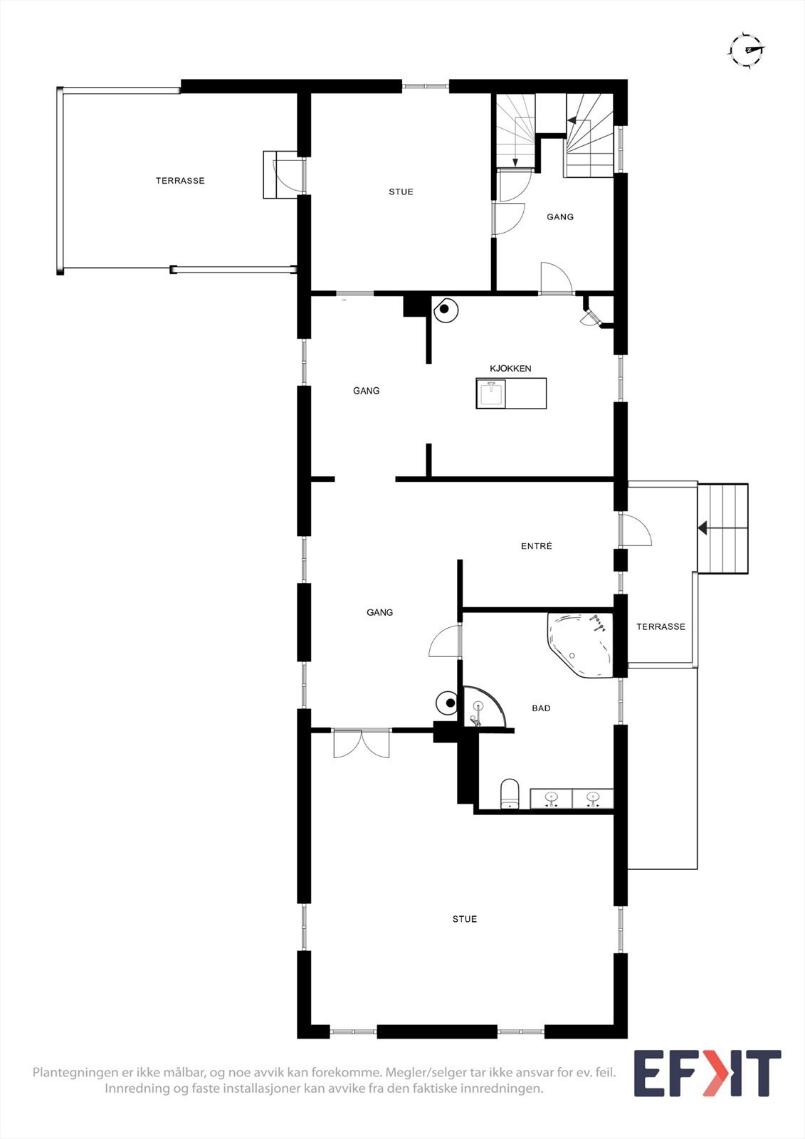 Plantegninger 1. etasje Galleribilde