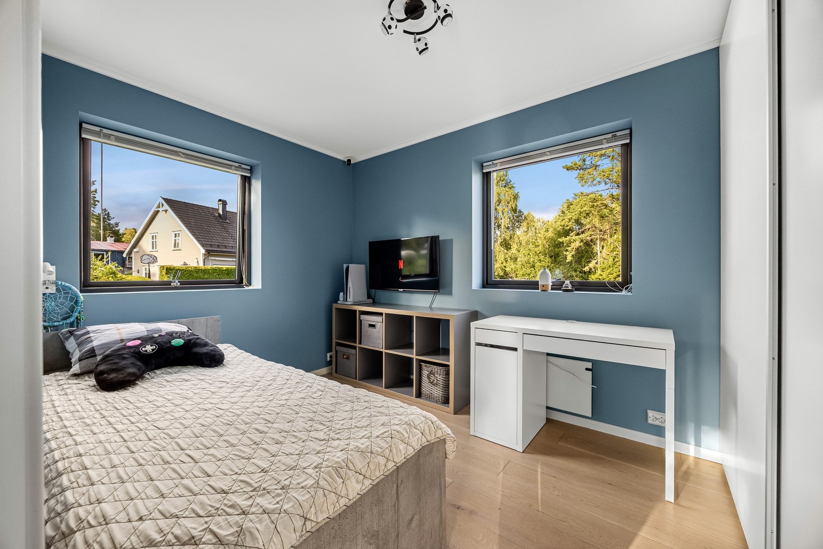 Soverommet har plass til dobbeltseng og garderobe. Galleribilde