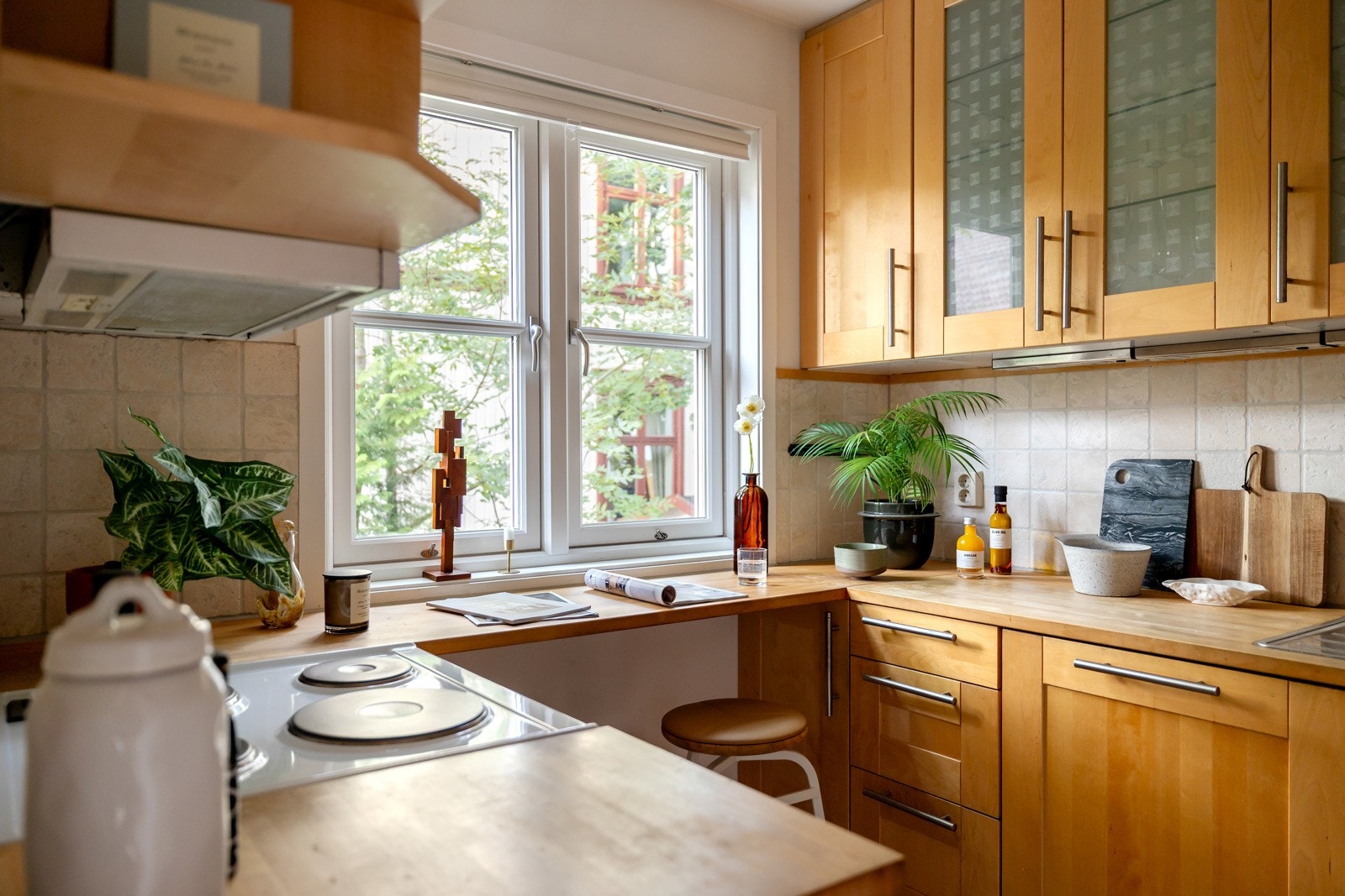 Kjøkkeninnredningen har behov for modernisering. Galleribilde