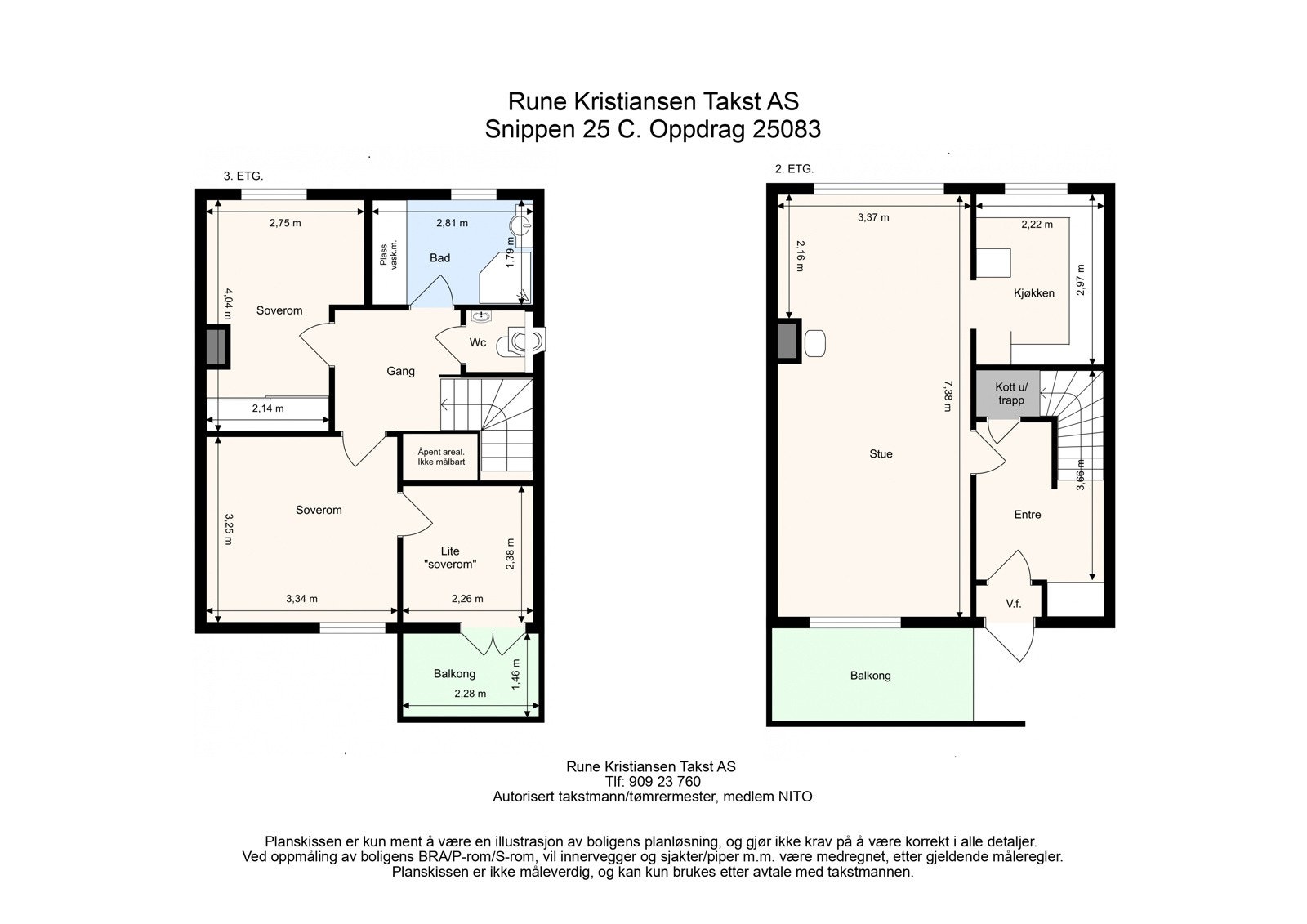 Plantegning - Det medfølger bruksrett til garasjeplass i Verksgata brl. i kort gangavstand fra boligen. Galleribilde